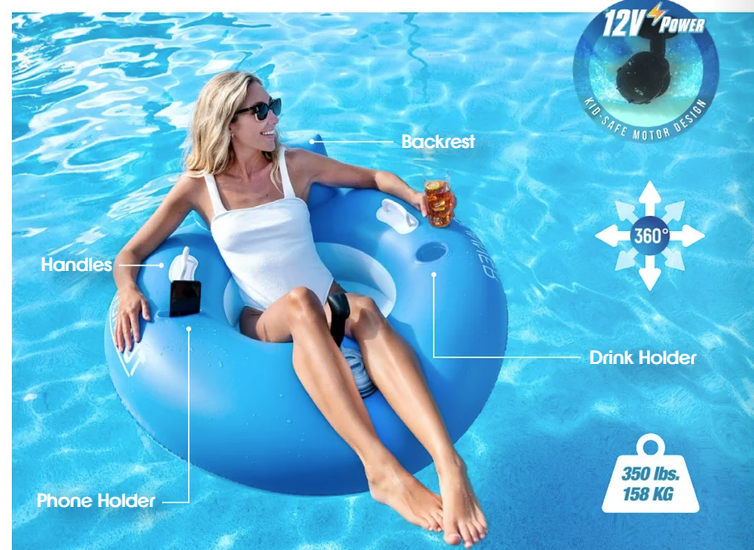 Tube Runner 2.0 - 12V Motorized Pool Tube
