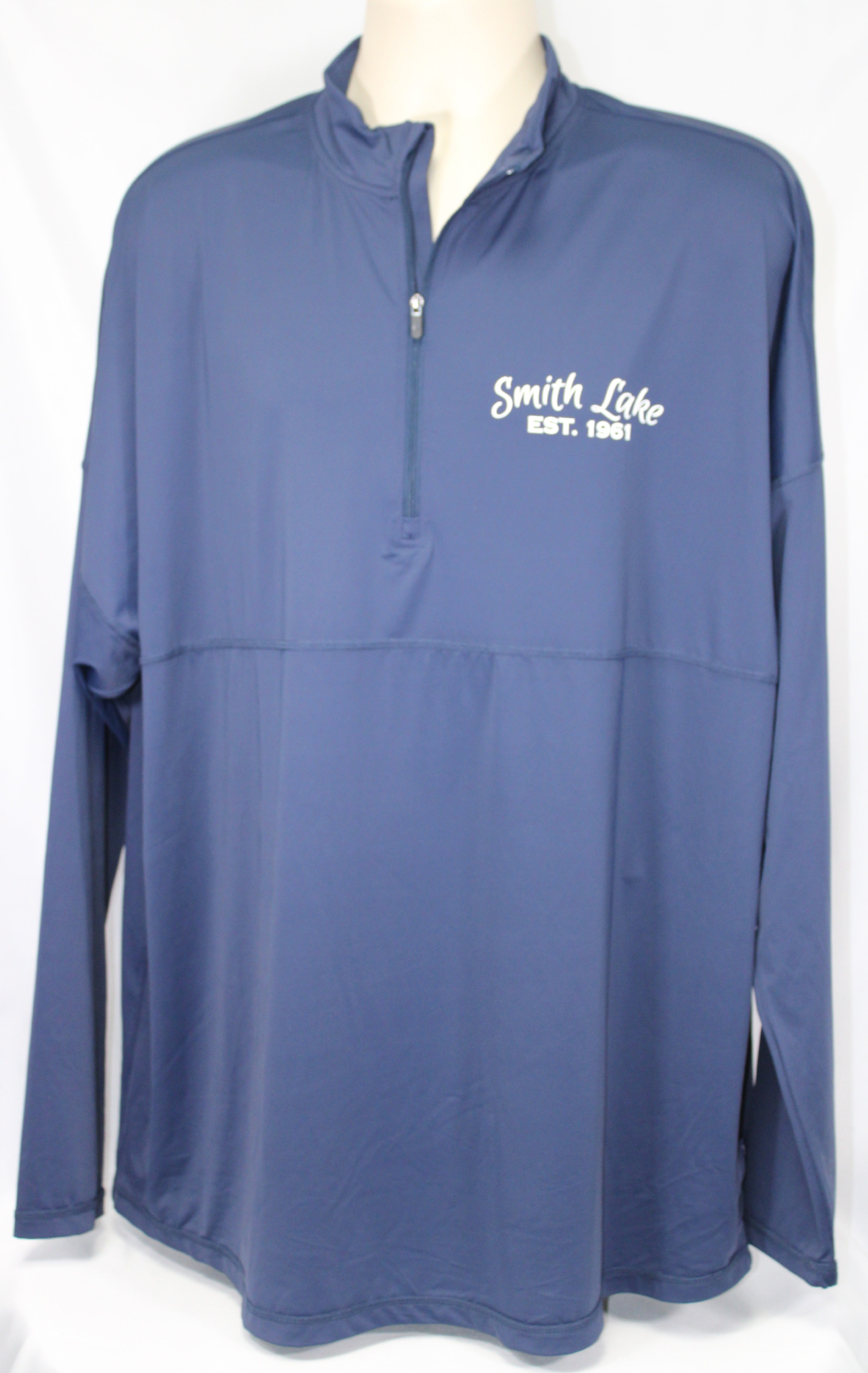 Smith Lake Navy Quarter Zip Long Sleeve Pullover