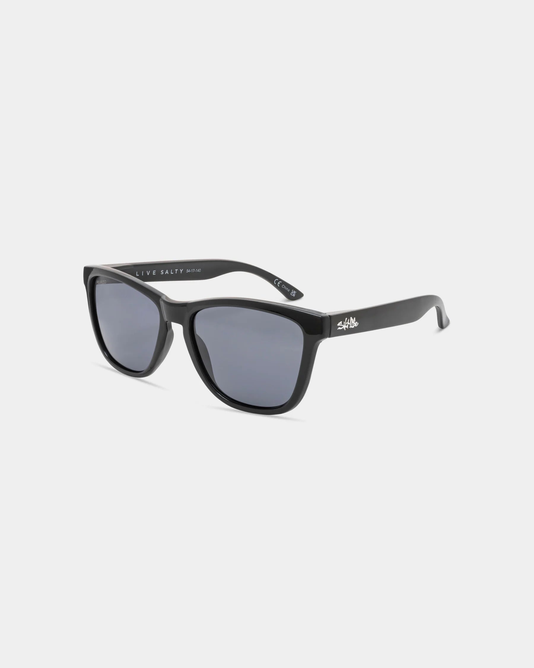 Salt Life Sunglasses Shiny Black Exterior / Satin Black Interior Frame / Smoke TAC Polarized Lens SL-001-000108