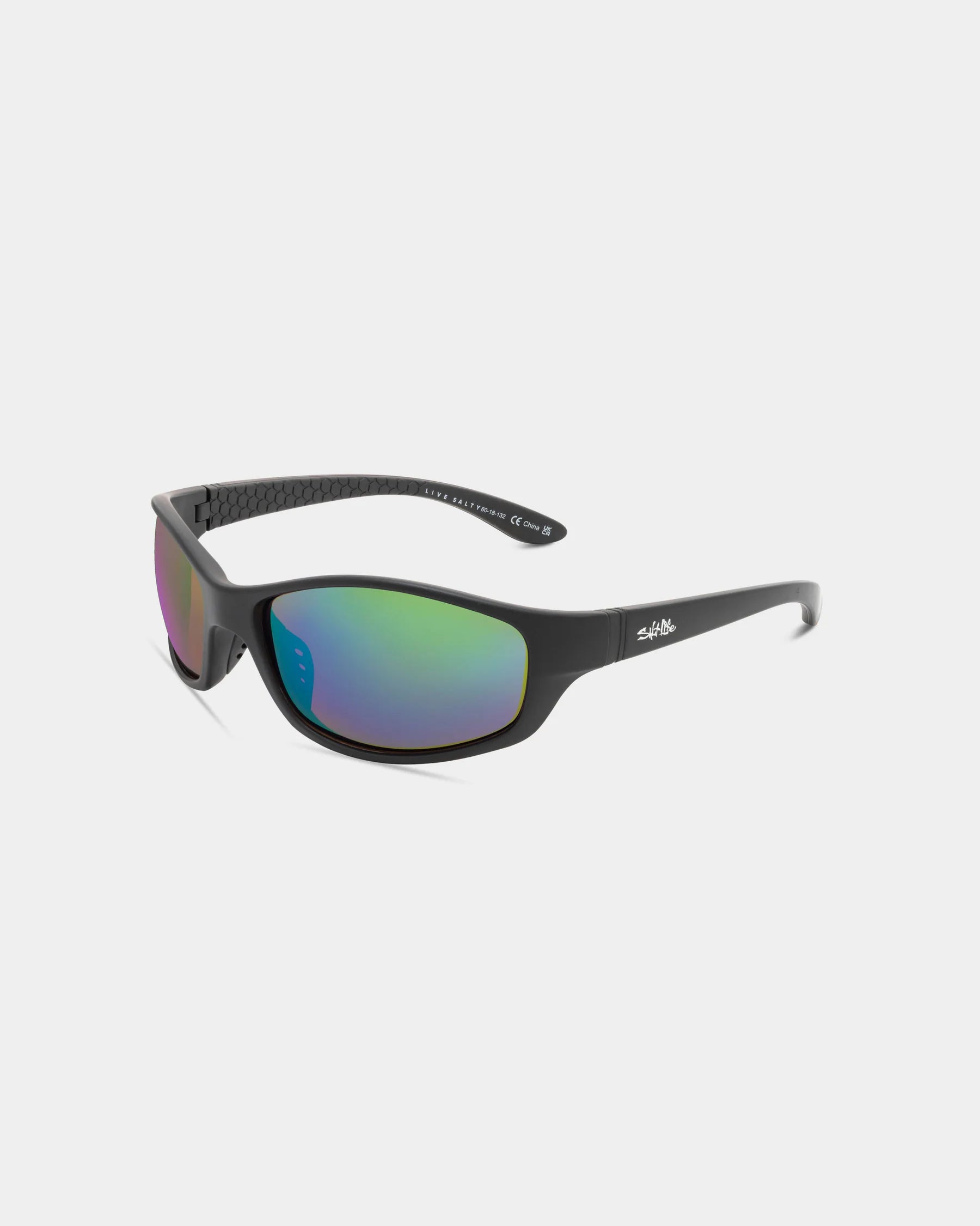 Salt Life Sunglasses Satin Black Frame / Brown w/Green Mirror TAC Polarized Lens SL-015-010126 2