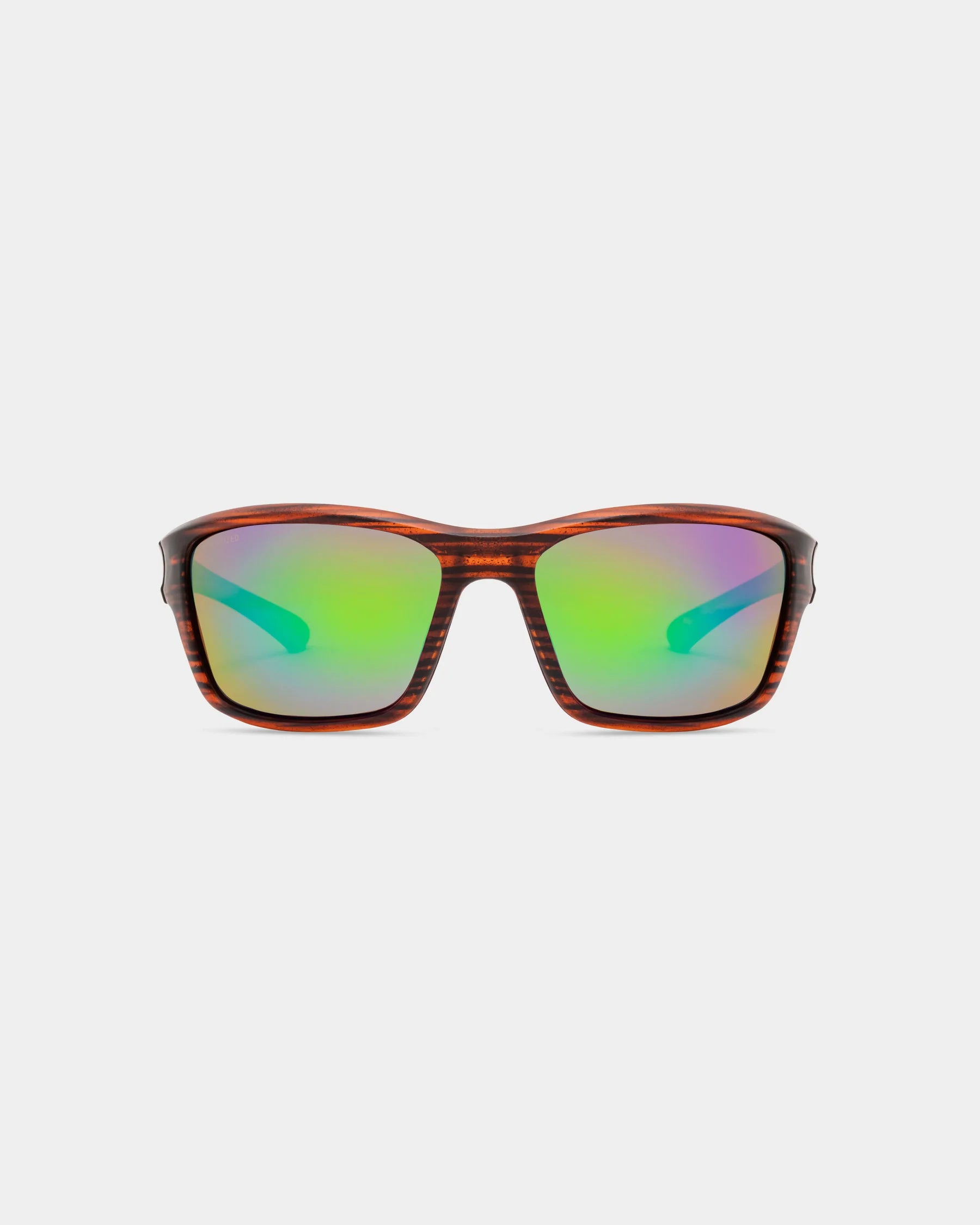 Salt Life Sunglasses Satin Brown Wood Grain Frame / Brown w/Green Mirror TAC Polarized Lens SL-017-292926 2