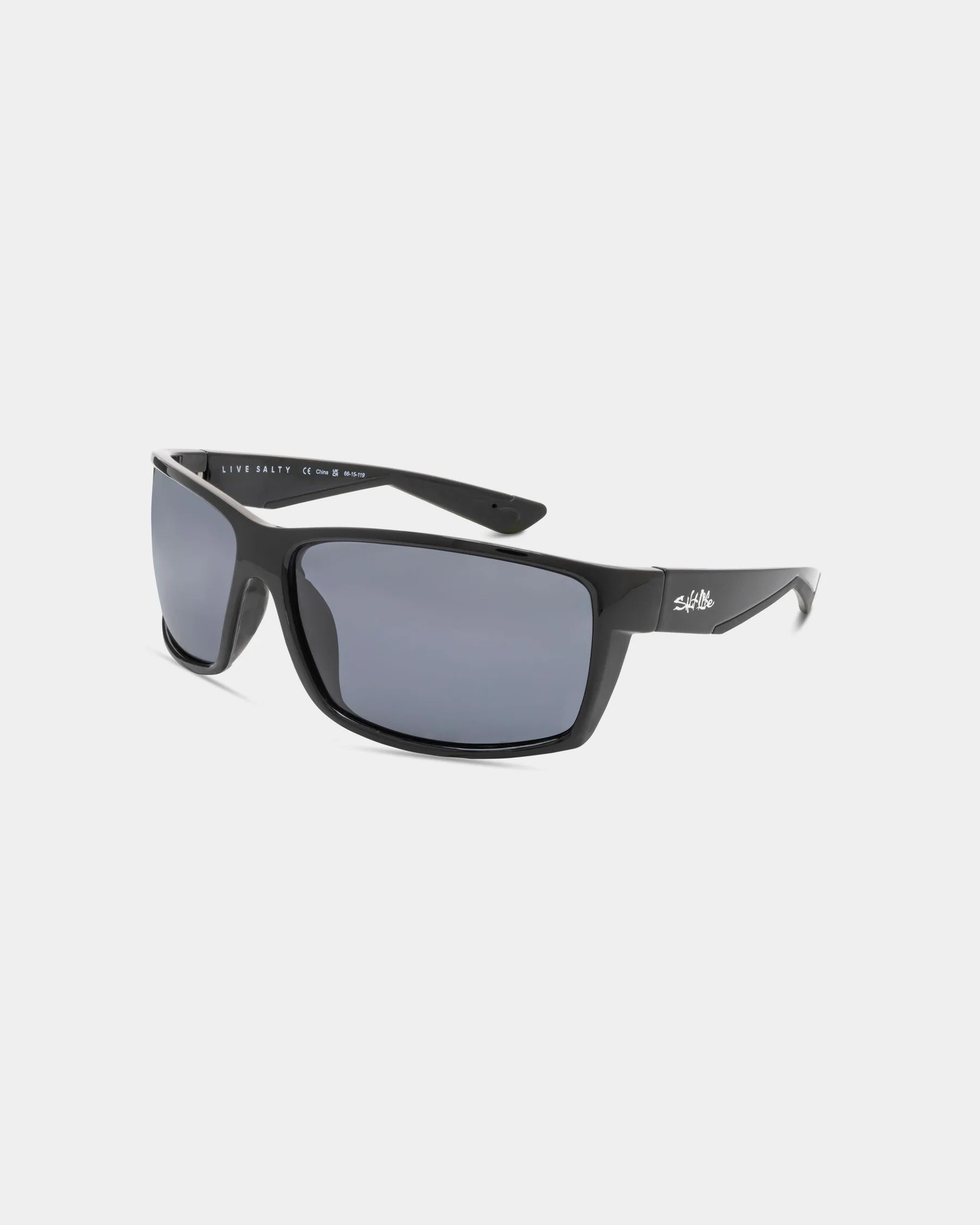 Salt Life Sunglasses Shiny Black Frame / Smoke TAC Polarized Lens SL-021-000108