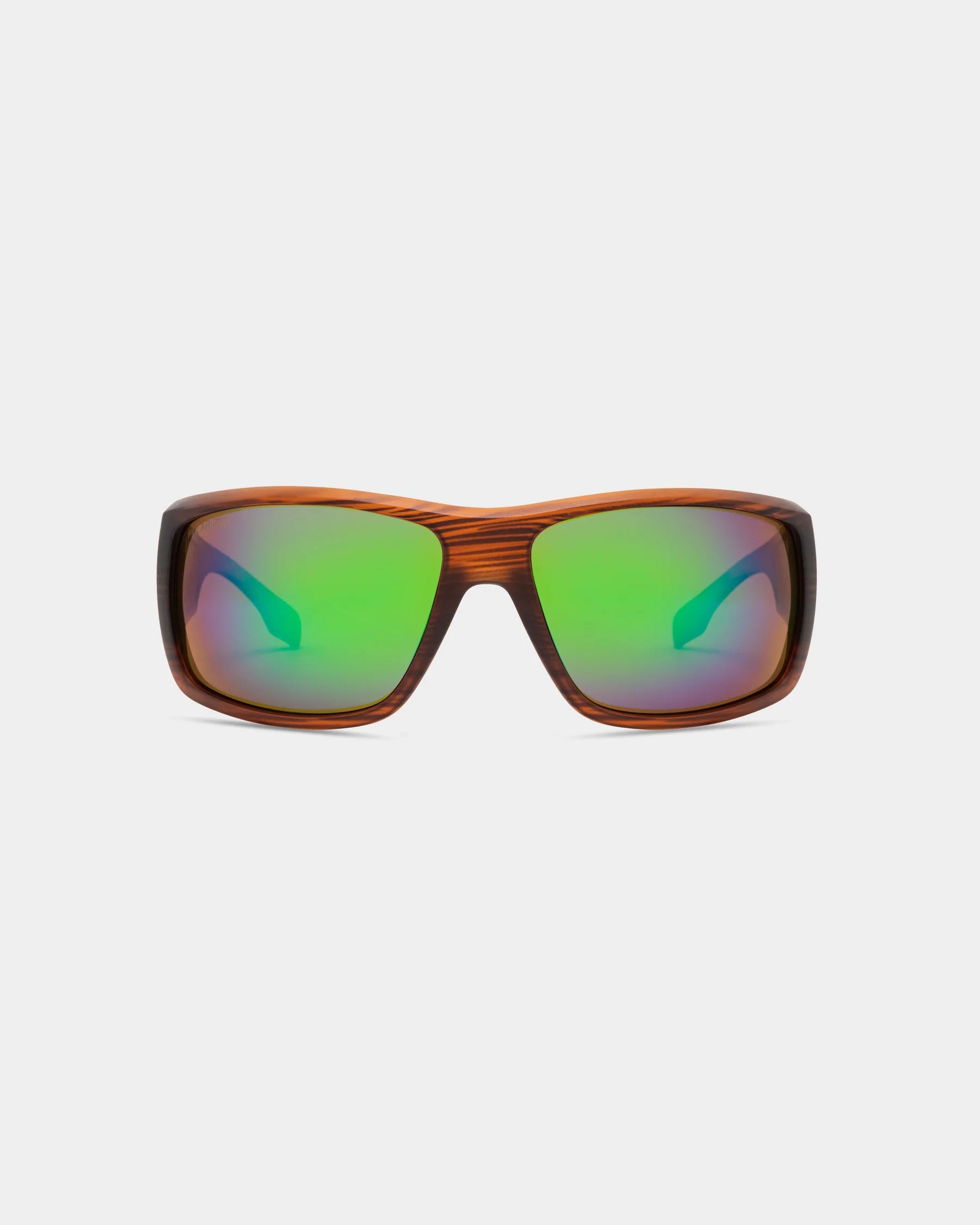 Salt Life Sunglasses Satin Brown Wood Grain Frame / Brown w/Green Mirror TAC Polarized Lens SL-024-191926 2