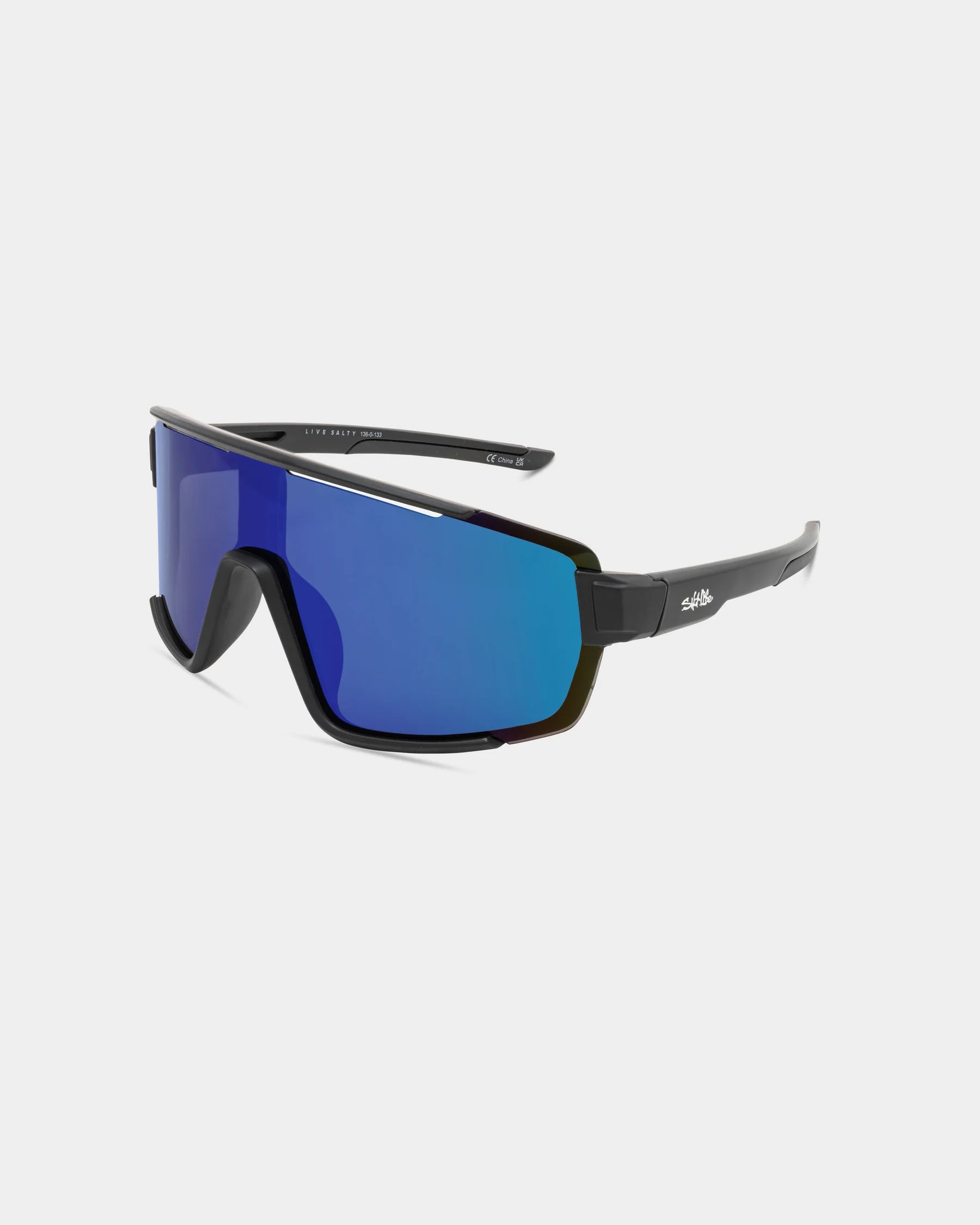 Salt Life Sunglasses Satin Black Frame / Smoke w/Blue Mirror TAC Polarized Lens SL-029-010168
