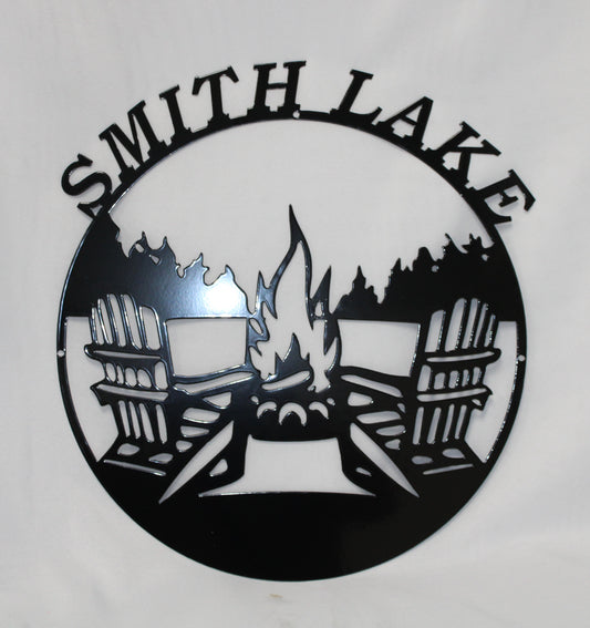 Smith Lake Camp Fire Circle Wall Art