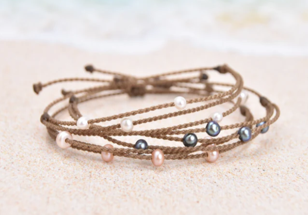 Tula Blue Pearl and Stone Riptide Bracelets 3