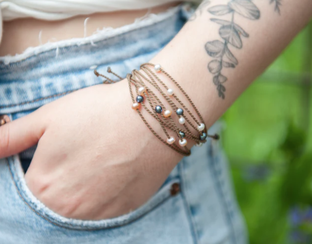 Tula Blue Pearl and Stone Riptide Bracelets 7