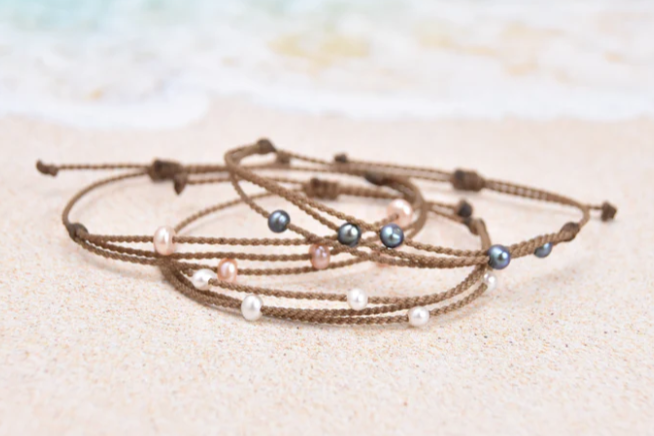 Tula Blue Pearl and Stone Riptide Bracelets 9