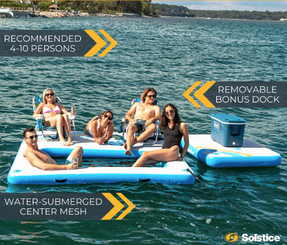 Leasure Float 10' x 8' x 8" Inflatable Rec Mesh Dock
