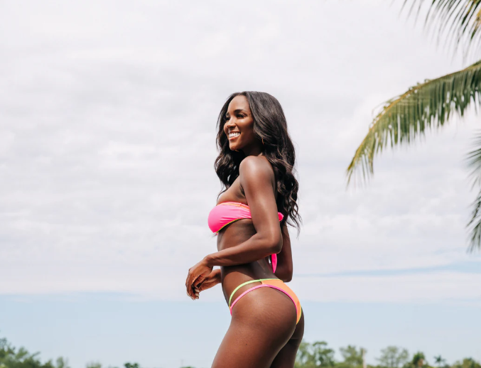 Neon Lights V-Bandeau Bikini Top SunKissed