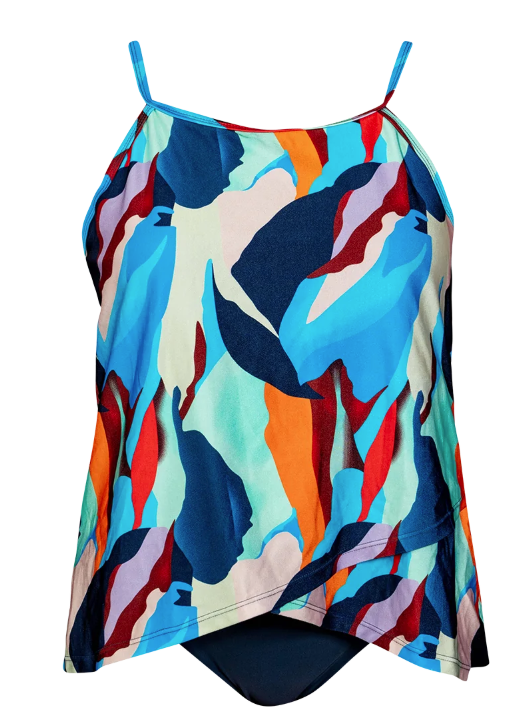 Ocean Front Missy High Neck Tankini Swimwear