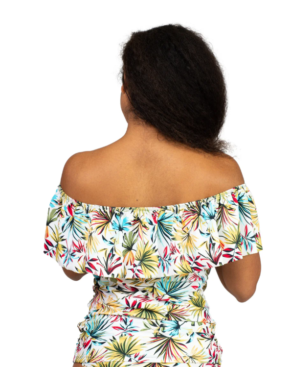 Bliss Missy Off The Shoulder Ruffle Tankini Swimwear 3