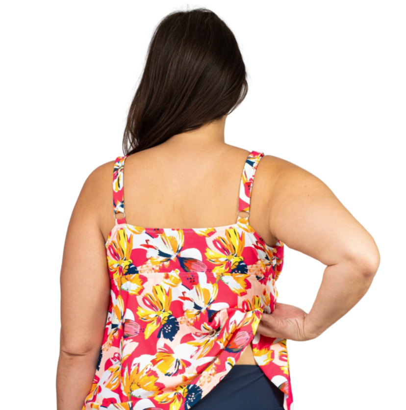 Daydream Missy V-Neck Triple Tier Tankini Swim Top