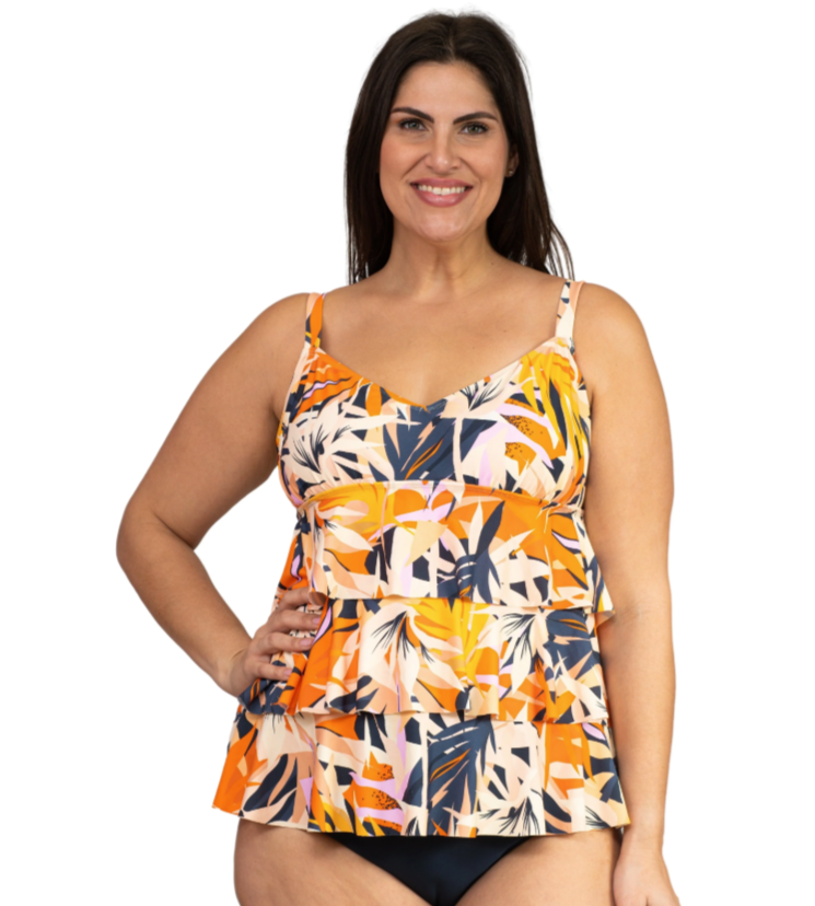 Wanderlust Missy V-Neck Tier Tankini 3