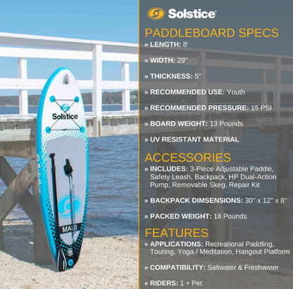 Maui Youth Inflatable SUP Kit 8'