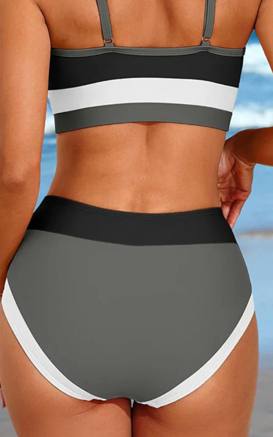 Sporty Color Block High Waisted Two-Piece Swimsuit (Sold by Piece) 5