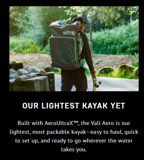 Bote Vali Aero Native Navy Inflatable Kayak 7