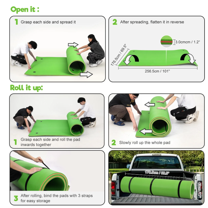 Floating Foam Water Mat, 13x5FT, XPE Foam 4