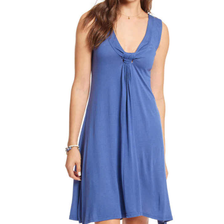 Love Me Knot Tank Dress  - INDIGO