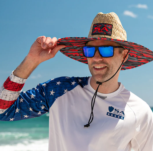 SA Cowboy Under Brim Straw Hat | Green Digi Camo 4