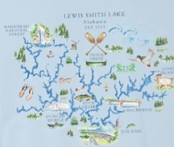 Smith Lake Watercolor Map Tee - Short Sleeve 5