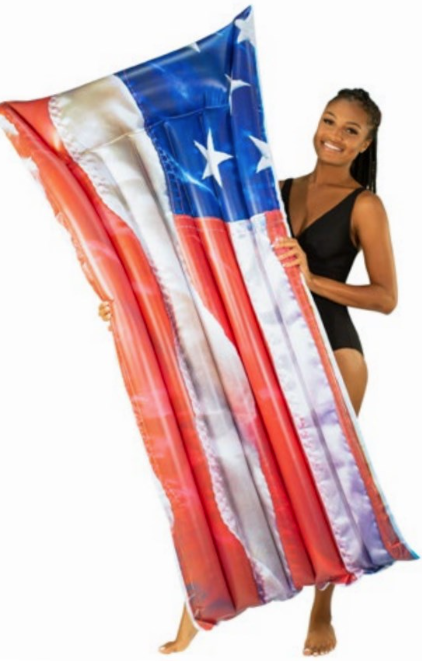 PoolCandy Stars & Stripes Deluxe Extra Wide 72" Pillow Raft