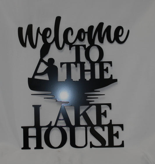 Welcome to the Lake House Metal Wall Art