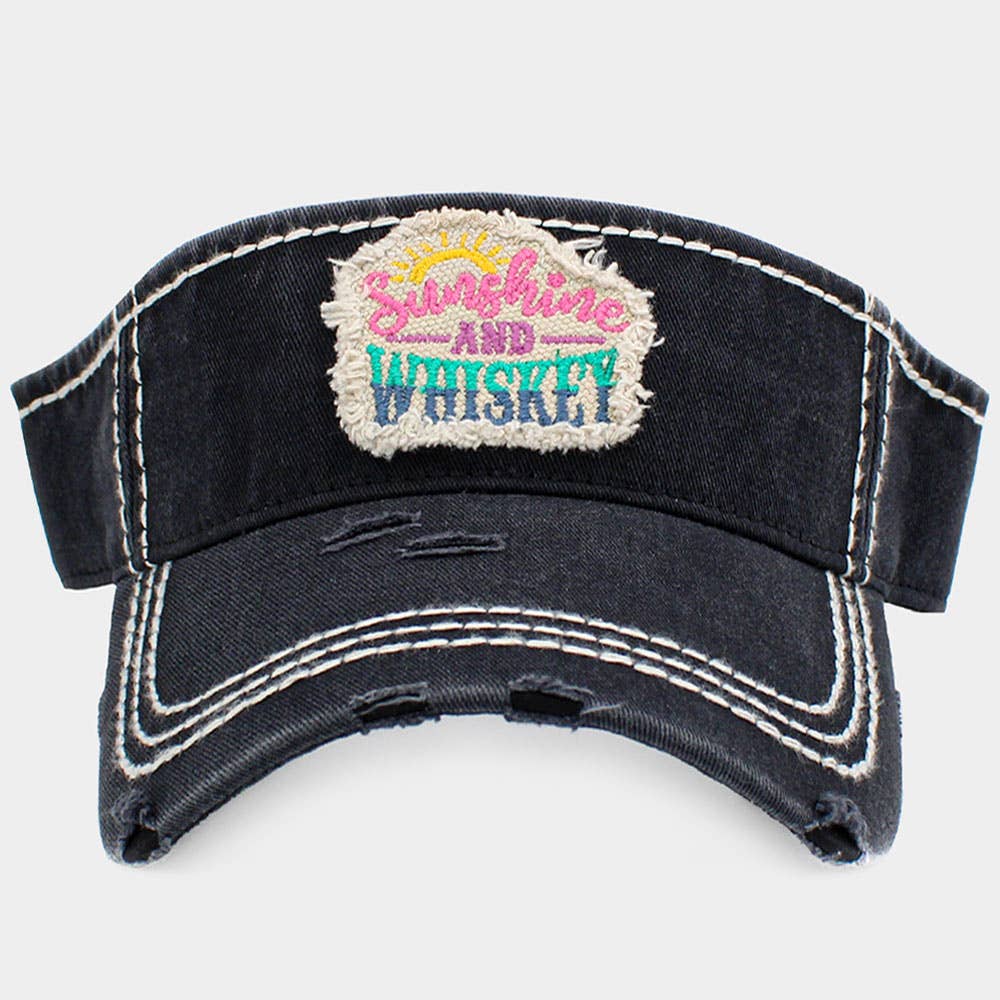 Sunshine And Whiskey Vintage Visor Hat 3