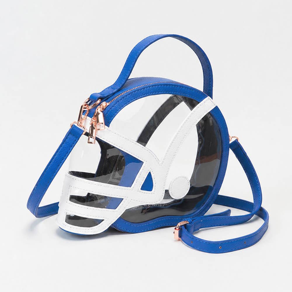 Transparent Gameday Football Helmet Shaped Crossbody Handbag 17