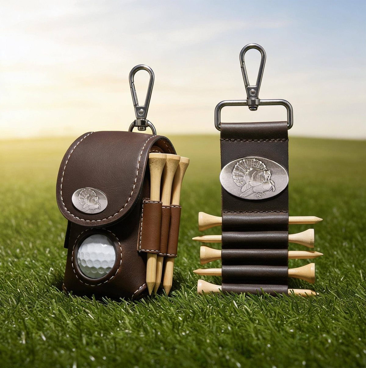 Turkey Leather Golf Ball and Tee Holder 7
