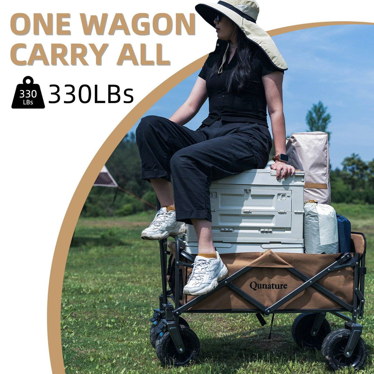Foldable Expandable Camping Wagon-150L 5