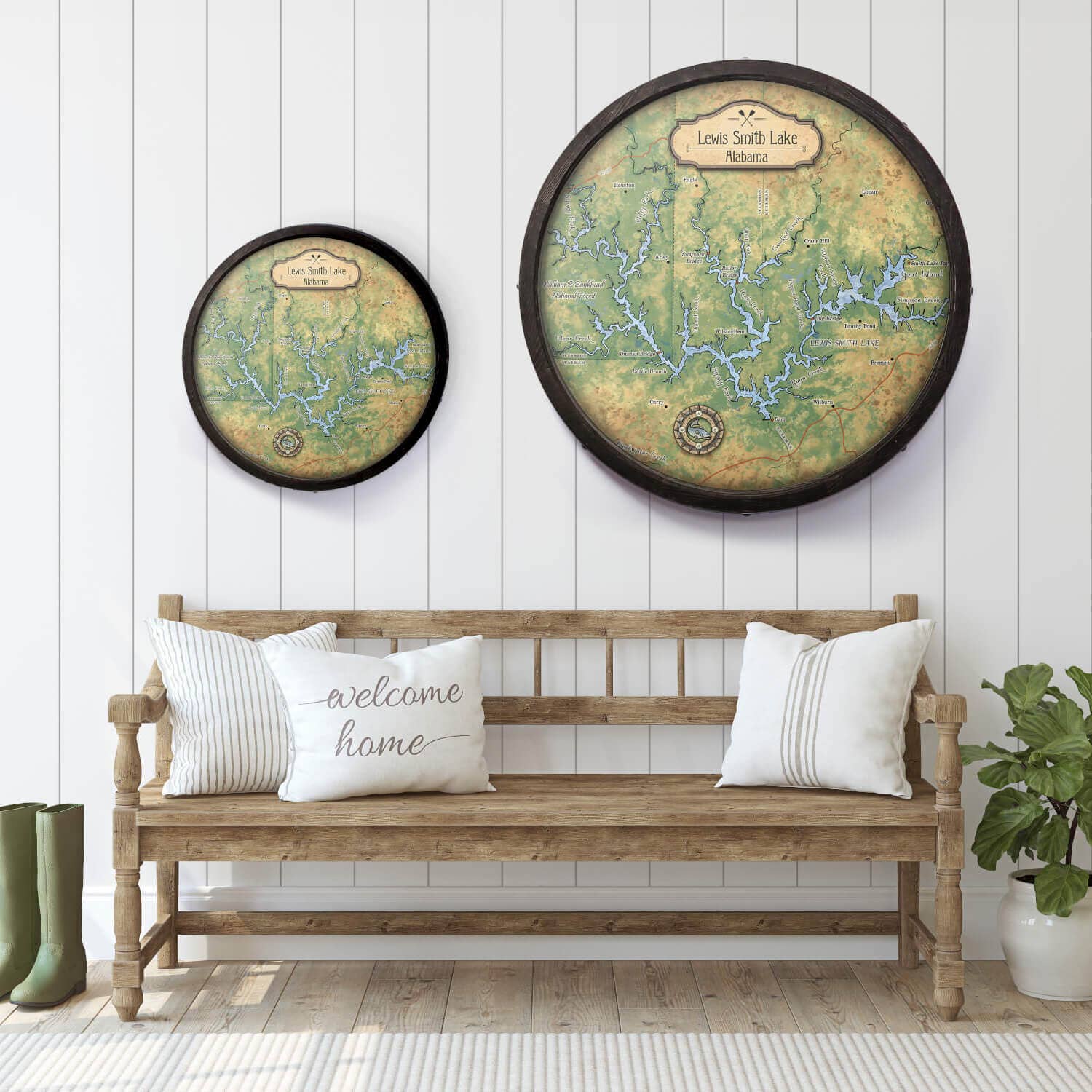 Lewis Smith Lake, Alabama: Illustrated Map - Barrel End
