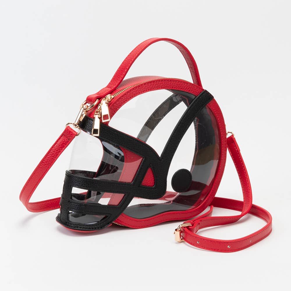 Transparent Gameday Football Helmet Shaped Crossbody Handbag 19
