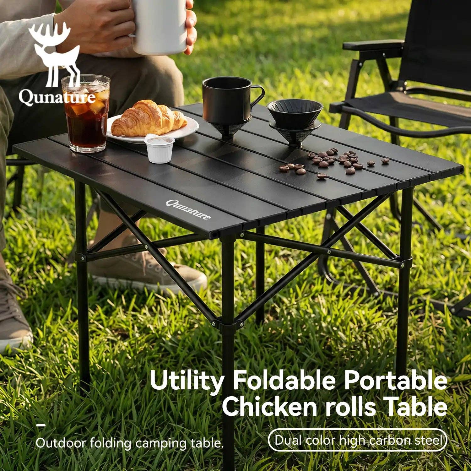 Thickened Steel Portable Folding Table 19
