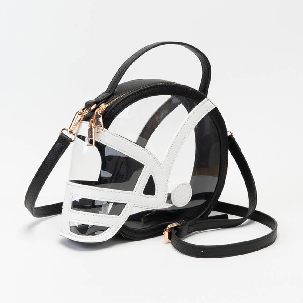 Transparent Gameday Football Helmet Shaped Crossbody Handbag 4