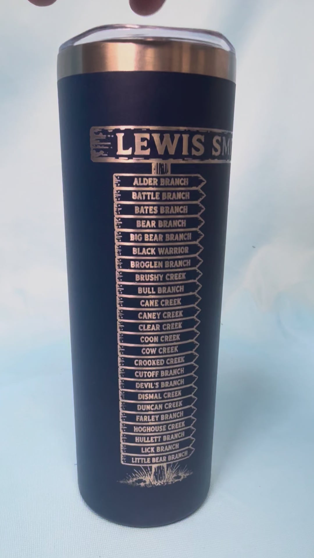 Smith Lake 20oz Skinny Tumbler - Creeks & Branches Signpost 3