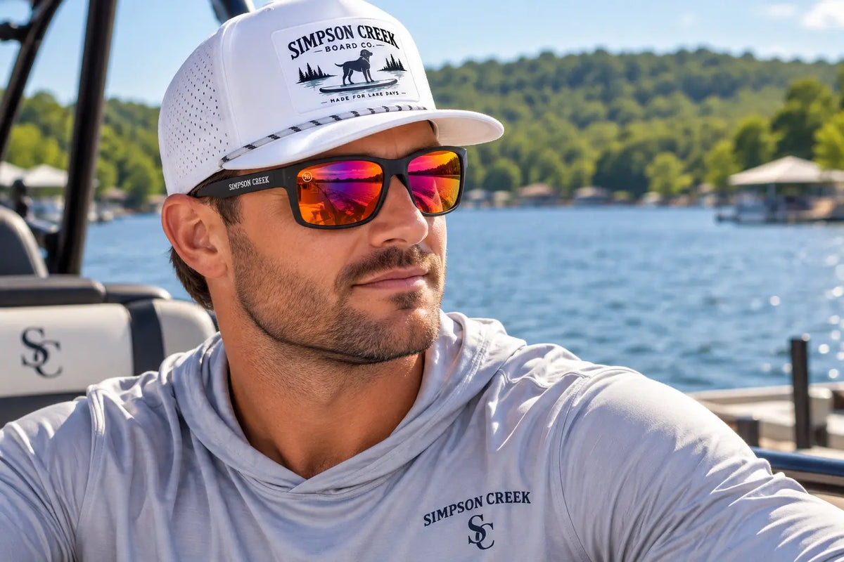 Simpson Creek Floating Sunglasses - Polarized UV400 Sun Protection - Made for lake days.