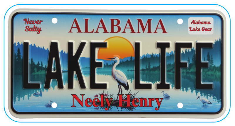 Lake Life Alabama License Plate Magnet